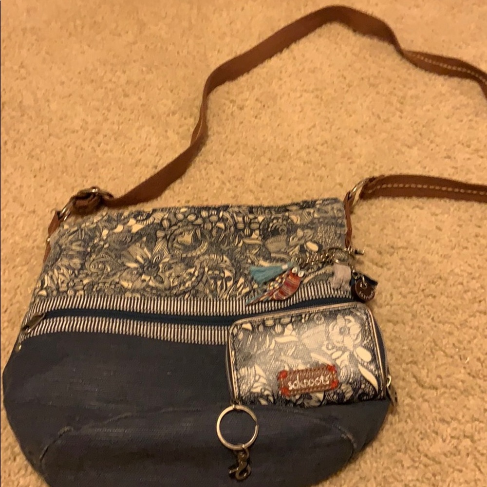 Sakroots cross body bag and coin/card holder